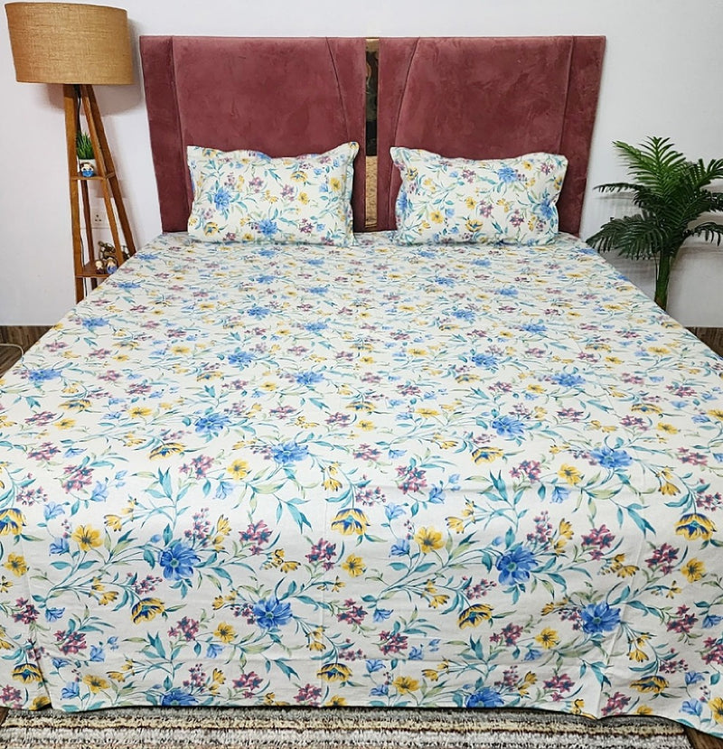 Floral Charm Cotton Bedsheet