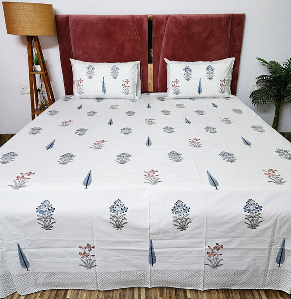 Pure Comfort Hand Block Bedsheet