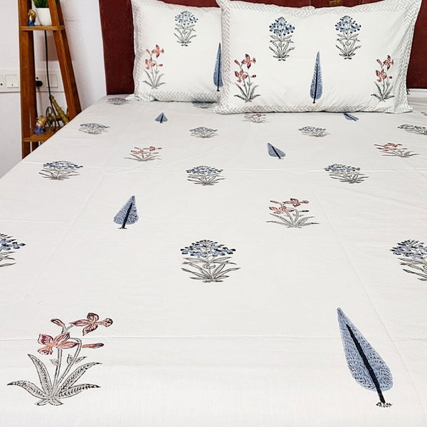 Pure Comfort Hand Block Bedsheet