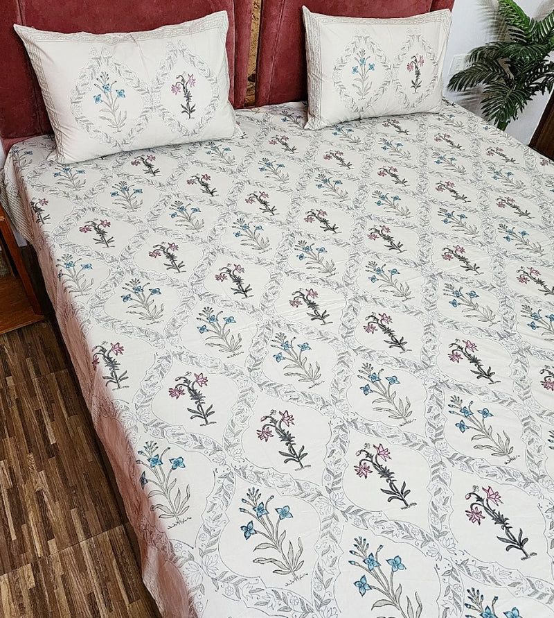 Cozy Haven Hand Block Bedsheet