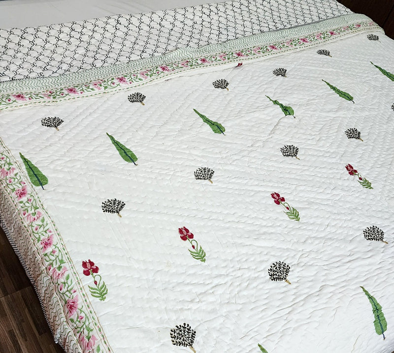 Mughal Beauty Hand Blocked Quilt