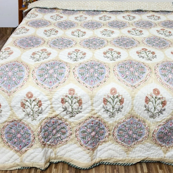 Floral Beauty Hand Blocked Quilt
