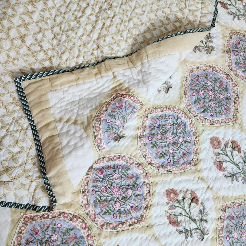 Floral Beauty Hand Blocked Quilt