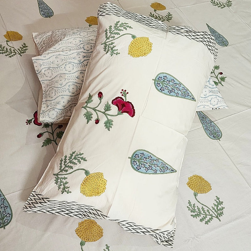 Angelic Beauty Hand Block Bedsheet