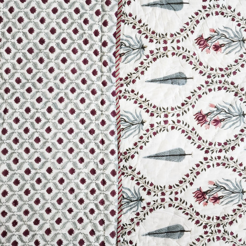 Flora and Fauna Double Hand Blocked Quilt