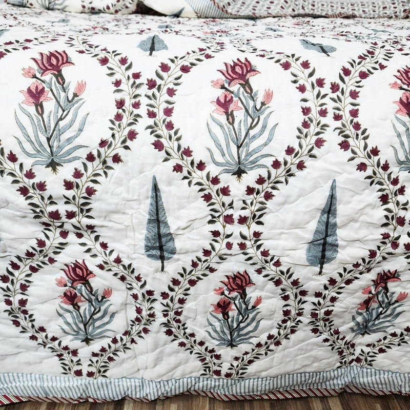 Flora and Fauna Double Hand Blocked Quilt