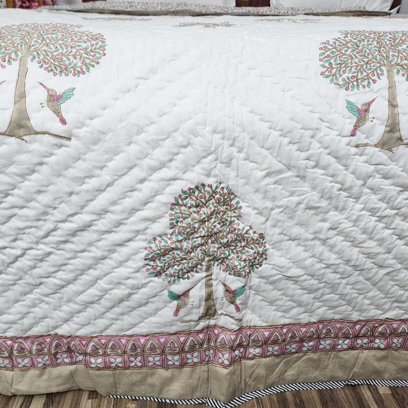 The Gardenia Single Hand Blocked Quilt