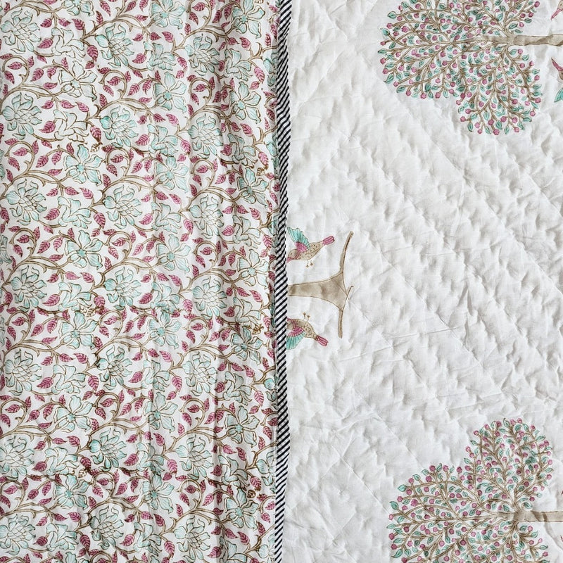 The Gardenia Single Hand Blocked Quilt
