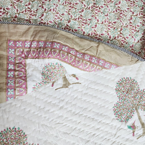 The Gardenia Single Hand Blocked Quilt