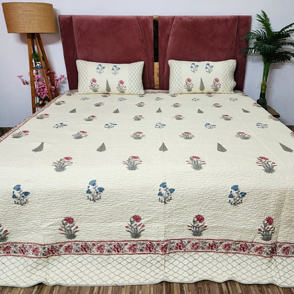 Beautiful Home - Hand Blocked Quilted Bedcover