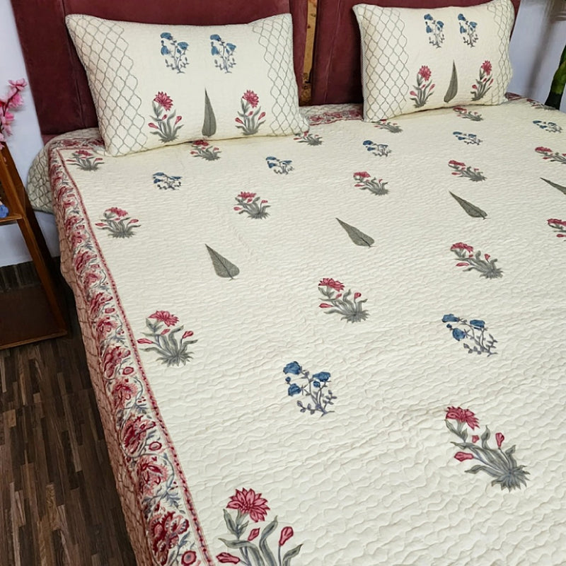 Beautiful Home - Hand Blocked Quilted Bedcover