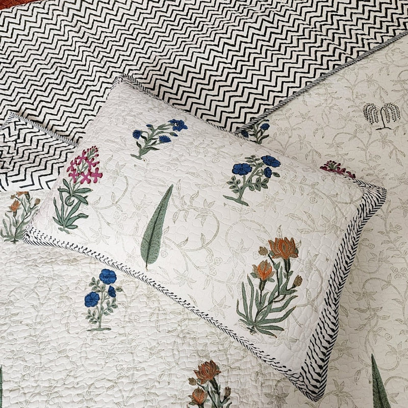 Beauty of Art - Hand Blocked Quilted Bedcover
