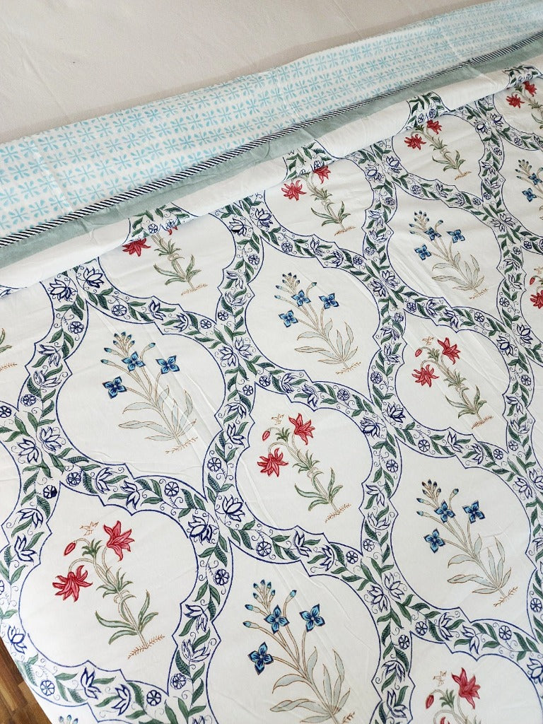 A Floral Raga Double Hand Blocked Dohar