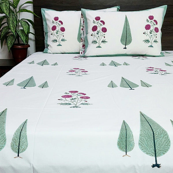Cypress Tree Jaipuri Block Print Sheet