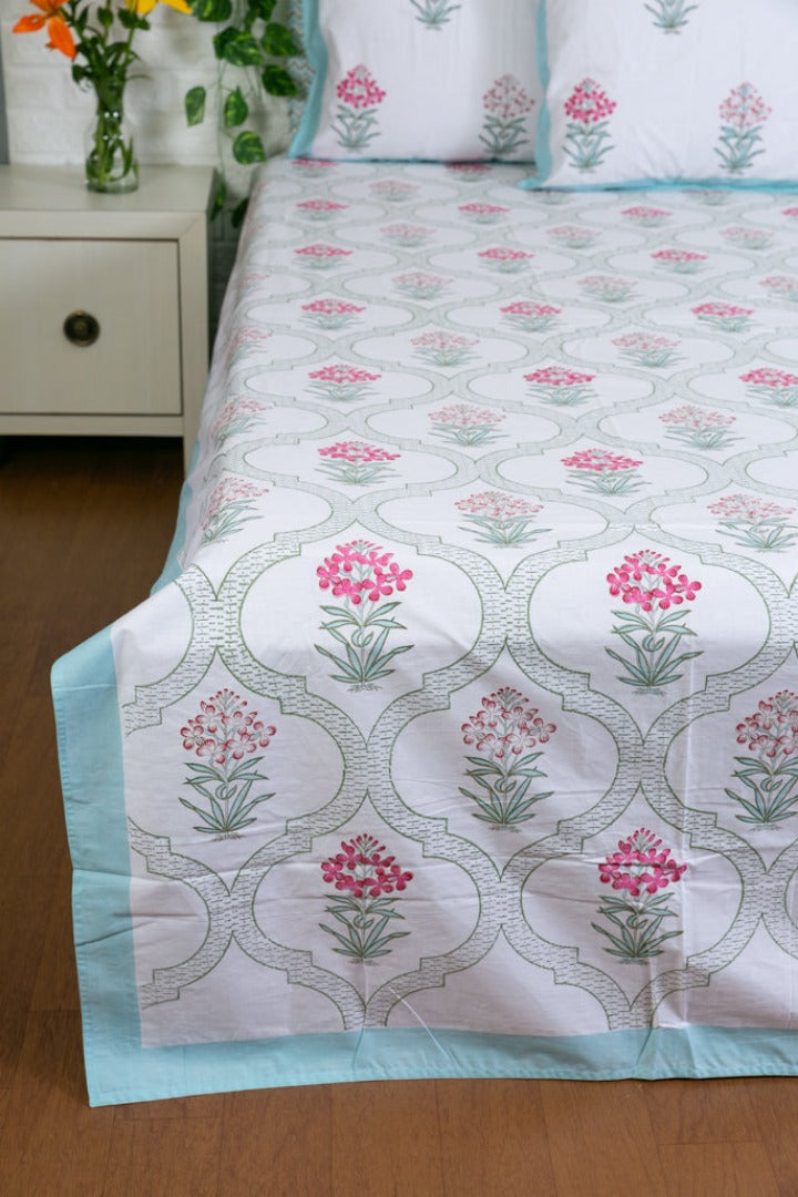 Jaipuri Block Print Double Bedsheet - Zen Mode