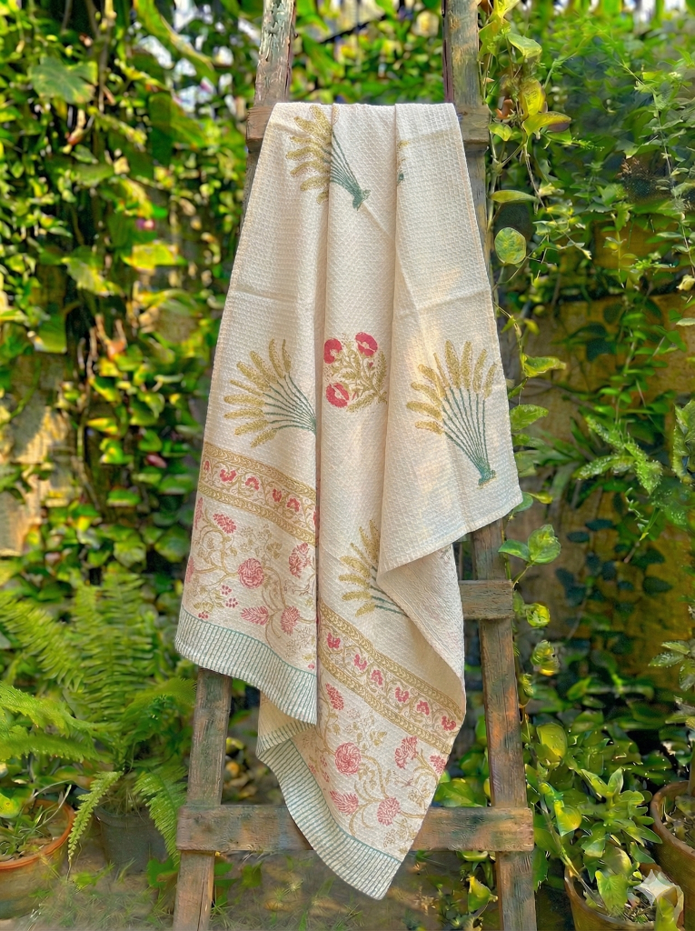 Pure Bliss Hand Blocked Bath Towel