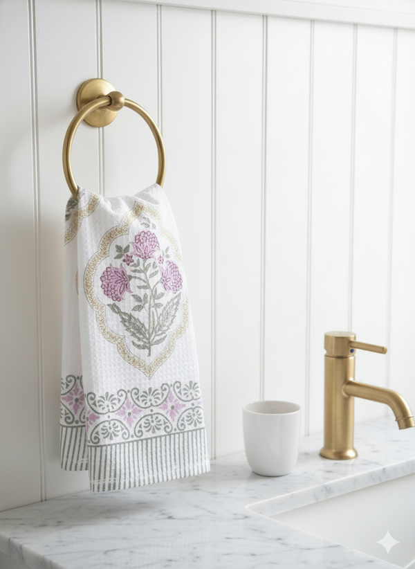 Artistic Beauty - Hand Blocked Hand Towel