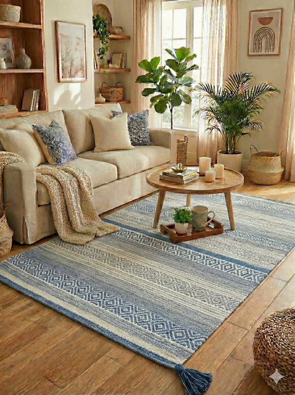 Vibrant Charm Handcrafted Rug