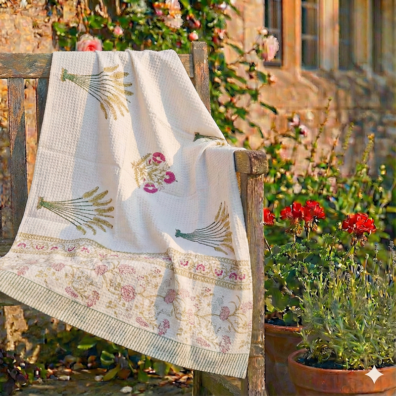 Pure Bliss Hand Blocked Bath Towel