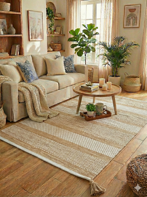Beige Charm Handcrafted Rug