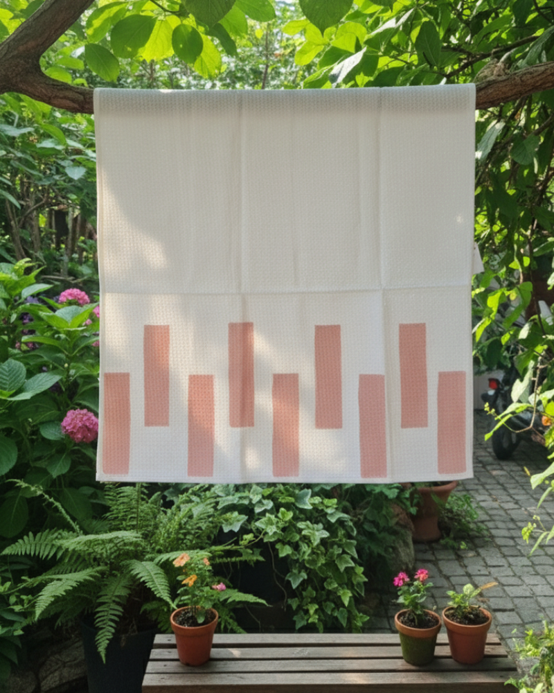 Peach Mist Hand Blocked Bath Towel