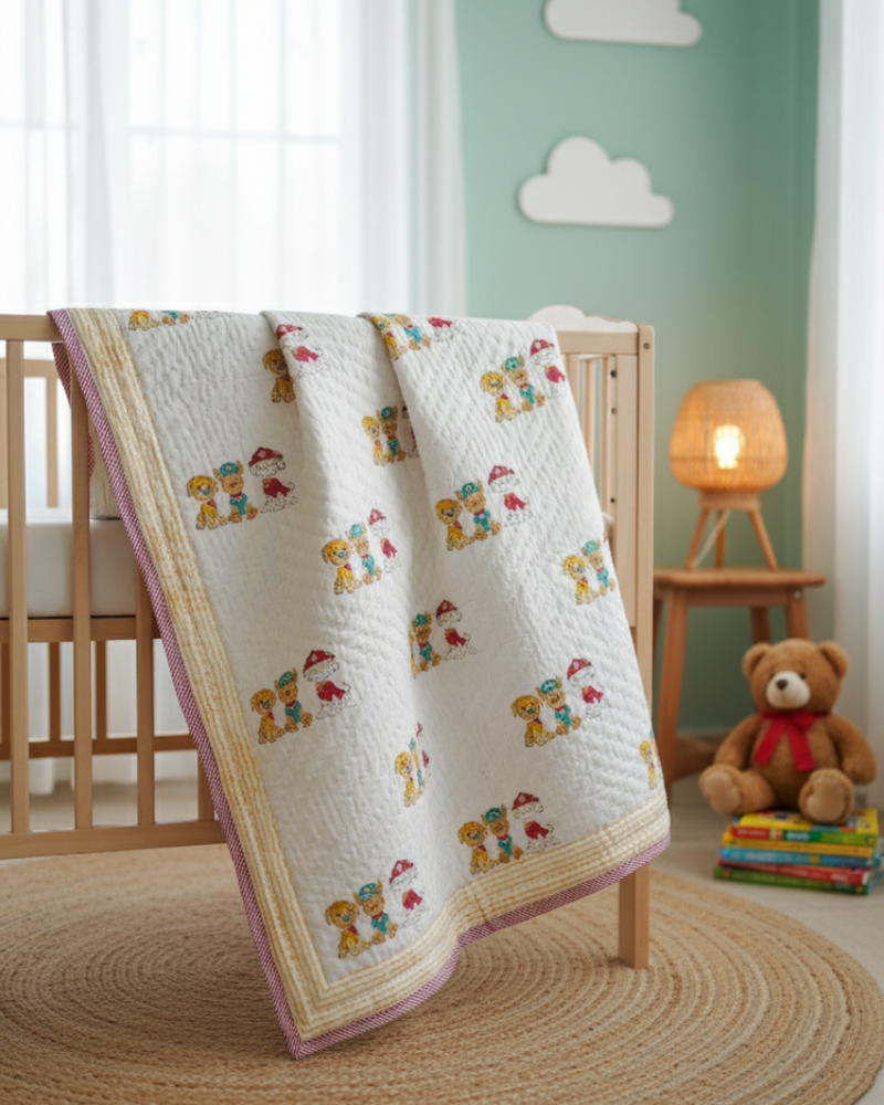 Chuddy Buddies - Hand Blocked Baby Quilt