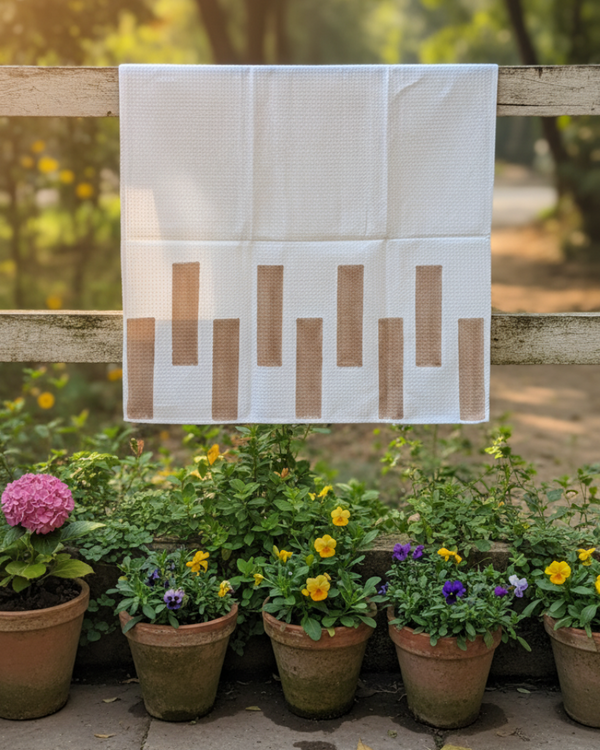 Cocoa Bloom Hand Blocked Bath Towel