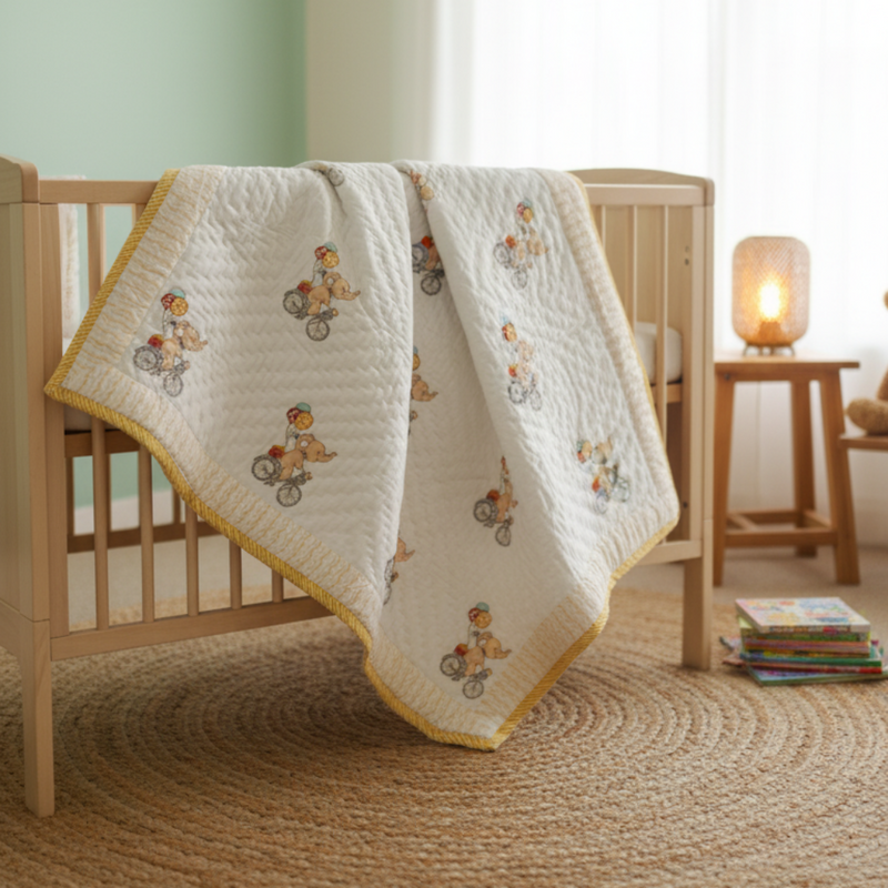 Friends Forever - Hand Blocked Baby Quilt