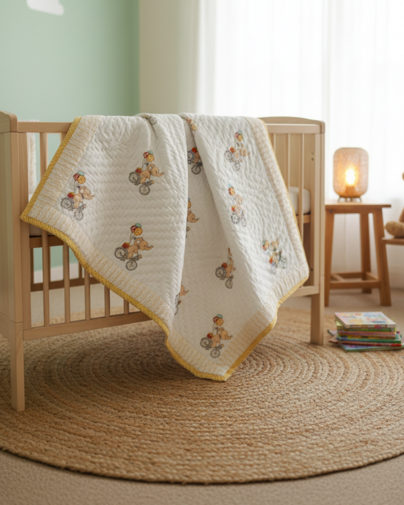 Friends Forever - Hand Blocked Baby Quilt