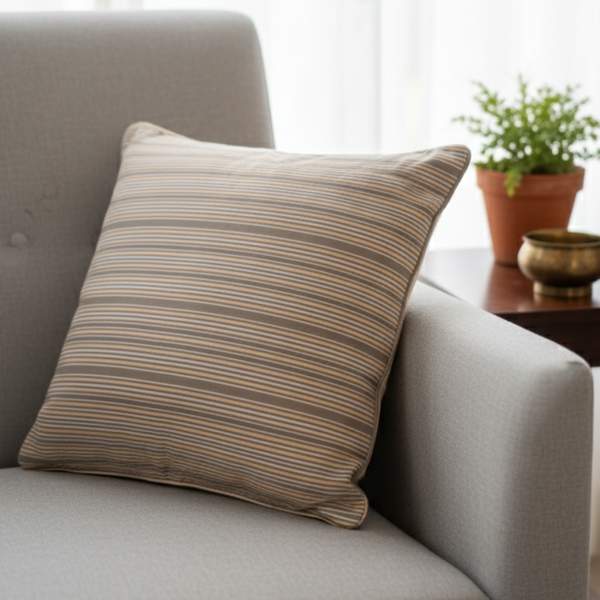 Elegant Florals - Grey Reversible Quilted Cushion Cover