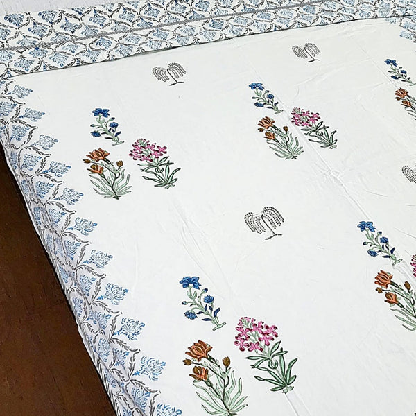 Floral Buta Hand-Blocked Cotton Dohar