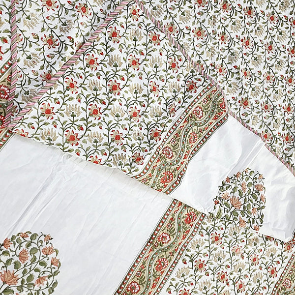 Floral Motif Malmal Dohar Double