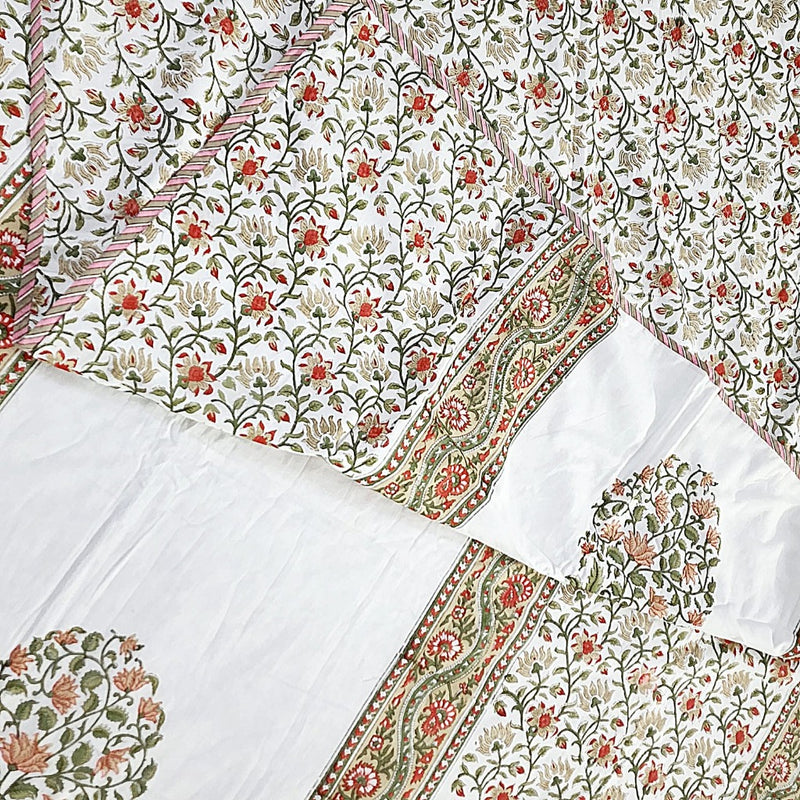 Floral Motif Malmal Dohar Double