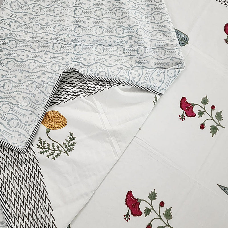 Hand-Blocked Cotton Dohar - Day Dreamer