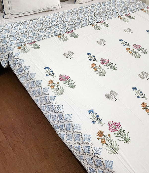 Floral Print Cotton Dohar - The Minimalist