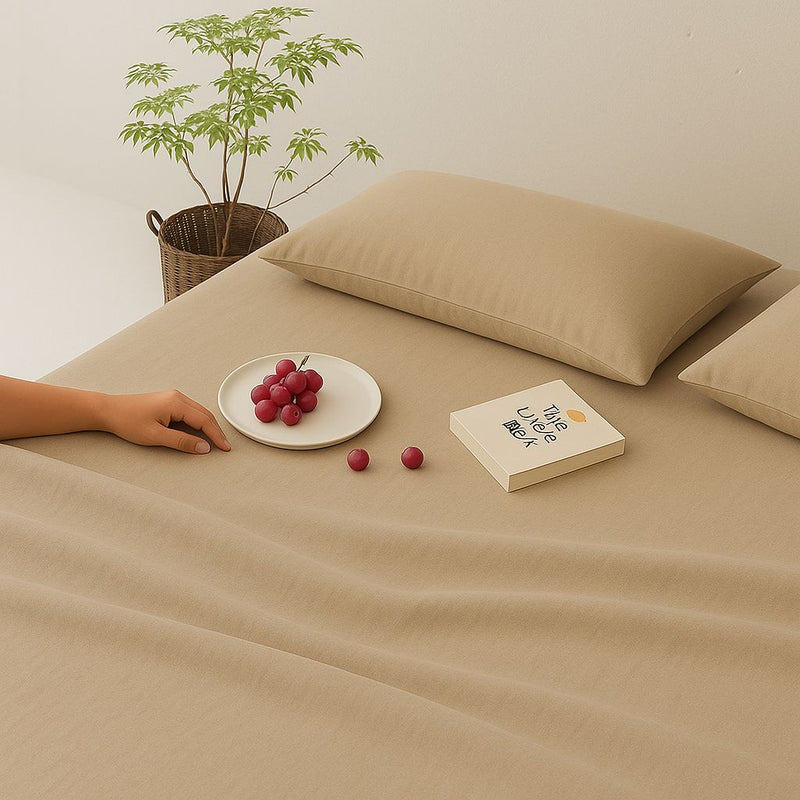 Sandstone Solid Bedsheet
