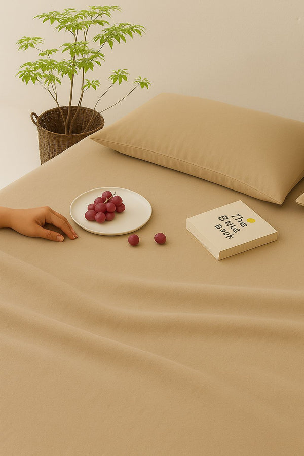 Sandstone Solid Bedsheet