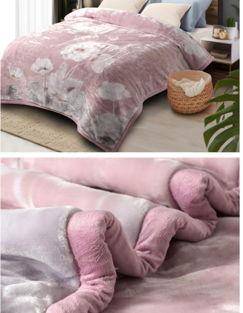 Pink Florals Winter Blanket