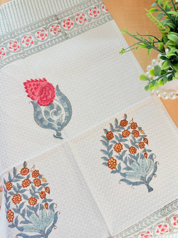 Floral Magic Hand Blocked Hand Towel