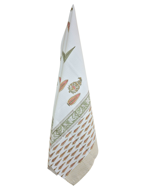 Floral Fantasy Hand Blocked Towel