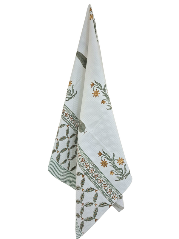 Flora and Fauna Hand Blocked Towel Set