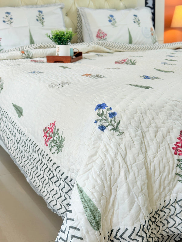 Bageecha Bliss Double Hand Blocked Quilt