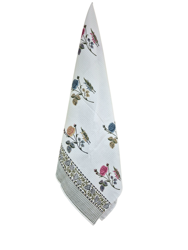 Rose Charm Hand Blocked Towel Set
