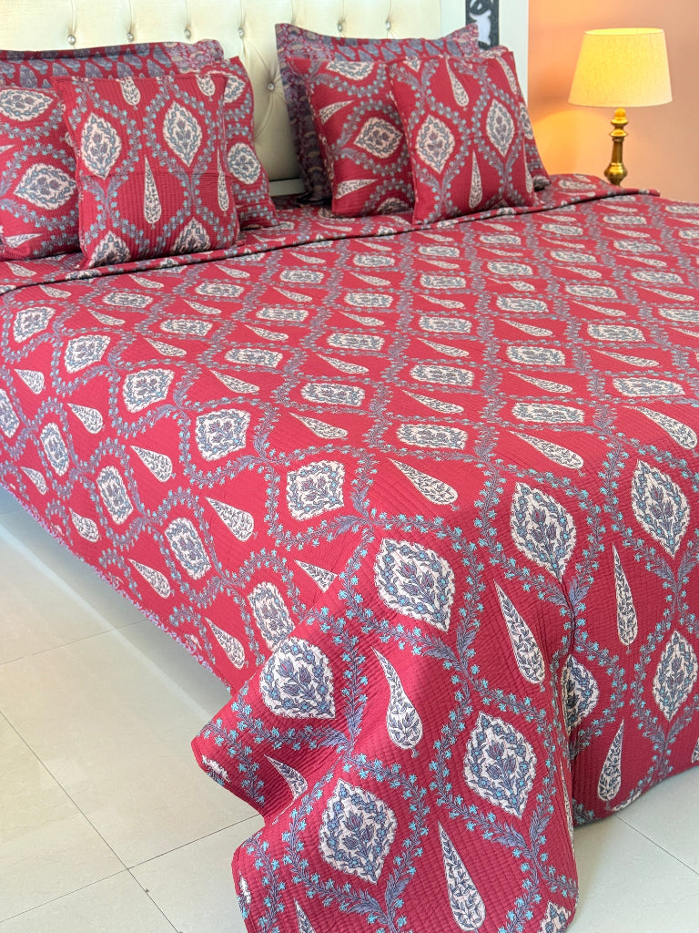 The Fascinating - Ajrakh Quilted Bedcover