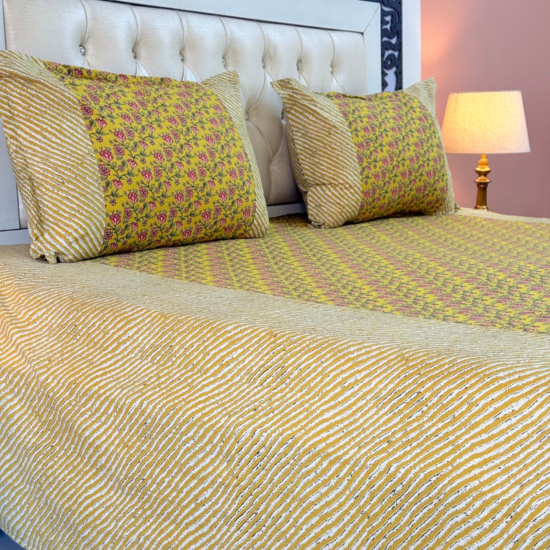 Turmeric Trails Ajrakh Hand Blocked Sheet