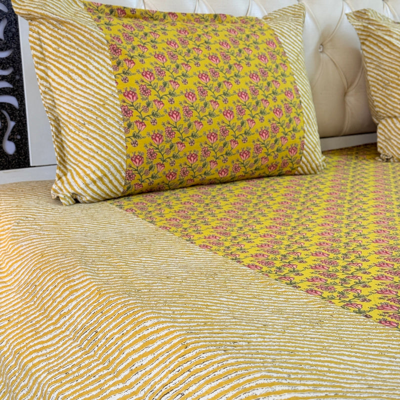 Turmeric Trails Ajrakh Hand Blocked Sheet