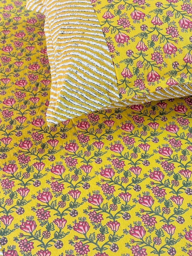 Turmeric Trails Ajrakh Hand Blocked Sheet