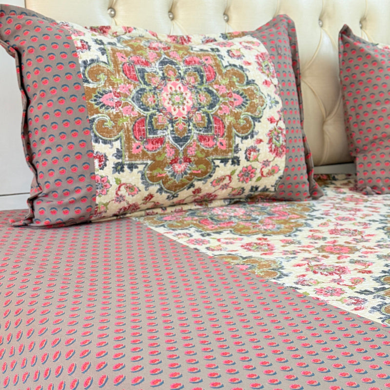 Flora Dreamz Ajrakh Print Bedsheet