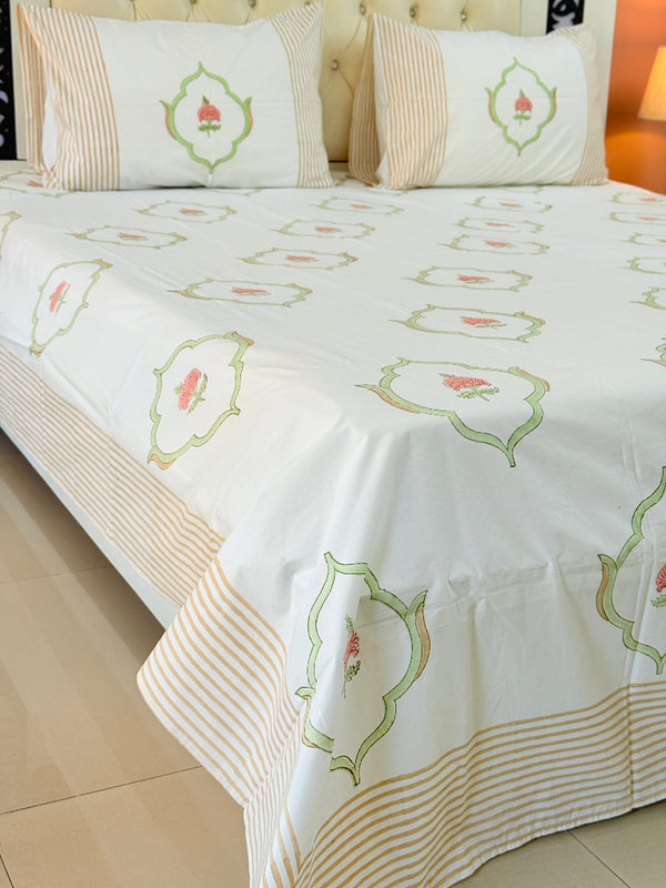 Mughal Art Blockprint Bedsheet