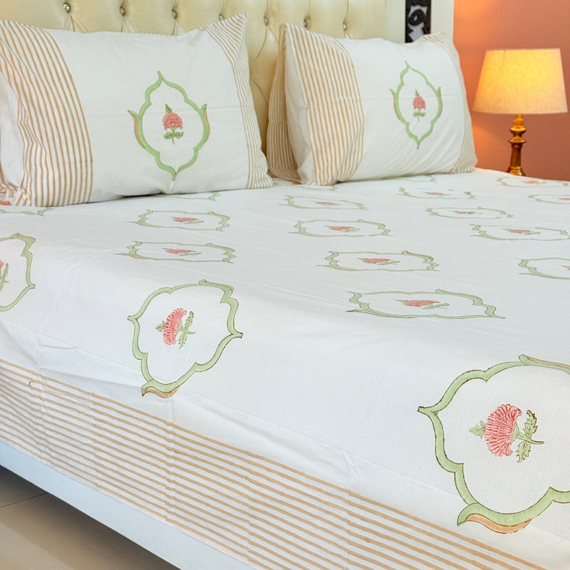 Mughal Art Blockprint Bedsheet